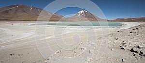 Laguna Verde is a highly concentrated salt lake located in the Eduardo Avaroa Andean Fauna National Park