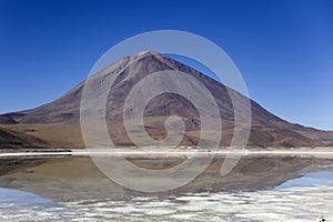 Laguna Verde lake and Licancabur volcano in Bolivia