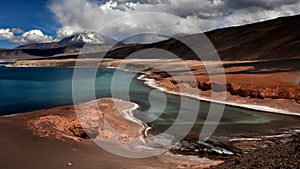 Laguna verde lake near Ojos del Salado photo