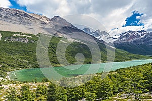 Lagunas Madre e hija lake in Los Glaciares National park in Argentina photo