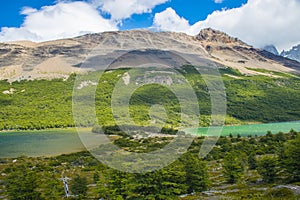 Lagunas Madre e hija and Nieta lake in Los Glaciares National park in Argentina photo