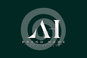 LAH abstract letter logo design