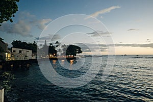 LAHAINA, HI - dec, 12th 2020 - View of historic buildings in Lahaina, a former missionary town and capital of Hawaii