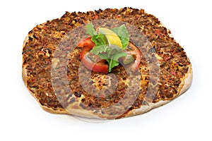 Lahmacun, turkish minced meat pizza