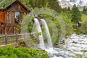 Lahner Saege, a historic sawmill, Ulten Valley, South Tyrol,