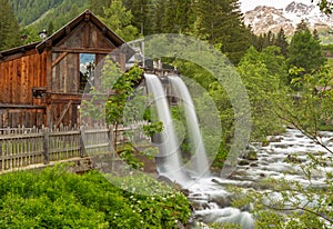 Lahner Saege, a historic sawmill, Ulten Valley, South Tyrol,