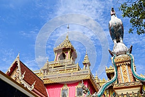 Lai thai ,lai kranok in thai temple