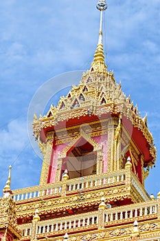 Lai thai ,lai kranok in thai temple