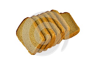 The laid slices of bread