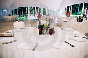 The laid wedding table