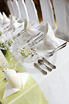 Laid wedding table