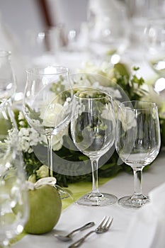 Laid wedding table