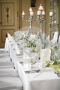 Laid wedding table