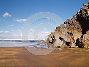 Laida beach in Vizcay, Basque photo