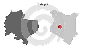 Laikipia outline map
