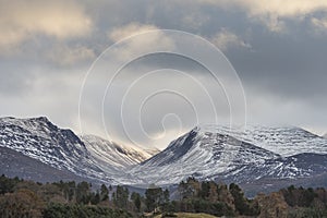 Lairig Ghru Mountain Pass in the Highlands of Scotland.