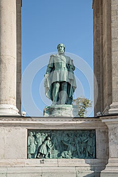 Lajos Kossuth Statue in the Millennium Monument at Heroes Square - Budapest, Hungary