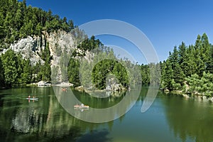 Lake in Adrspach-Teplice rocks