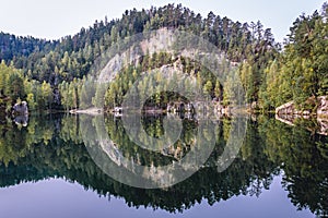 Lake in Adrspach Teplice Rocks, Czech Republic