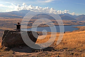 Lake Alexandrina next to Lake Tekapo, New Zealand, South Island