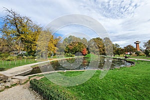 Lake in Alexandru Buia Botanical Garden Craiova