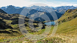 Lake in alpine surrounding