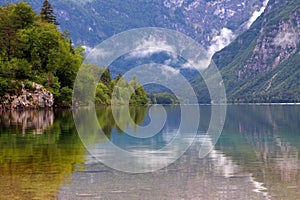 The lake in Alps