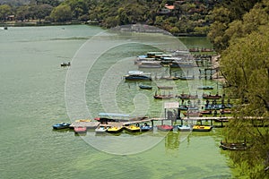 The lake of Amatitlan is a crater lake located in Guatemala photo