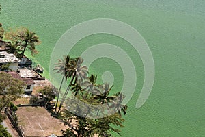 The lake of Amatitlan is a crater lake located in Guatemala photo