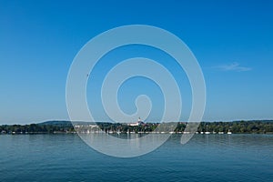 lake ammersee in bavaria, blue sky