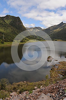 Lake in the Andes, Ecuador