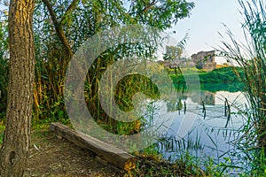 Lake and Antipatris Fort Binar Bashi, Yarkon Tel-Afek National Park