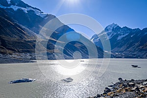 Lake in Aoraki Mount Cook, New Zealand