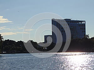 Lake and arquitecture in eden