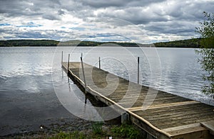 Lake Arthur wooden pier