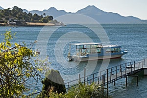 Lake Atitlan with excursion boat