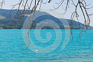 Lake Attersee in steinbach, Salzkammergut in Austria