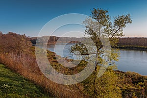 Lake at autumn day landscape