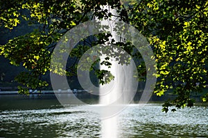 lake autumn reflection water