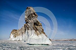 Lake Baikal, the island Ogoy, Cape, dragon, winter