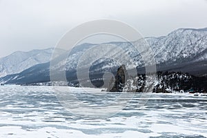 Lake Baikal in winter, Sandy Bay, Siberia