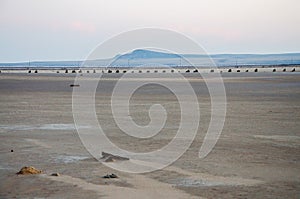 lake Baskunchak in Russia