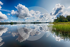 Lake a beautiful summerday photo