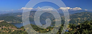 Lake Begnas Tal and Annapurna range