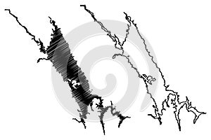 Lake Berryessa Reservoir (United States of America, North America, us, usa, California)