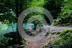 Lake Bethmale in Couserans in Ariege