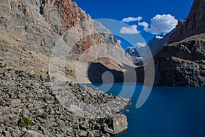 Lake Big Allo in Fan mountains in Pamir, Tajikistan