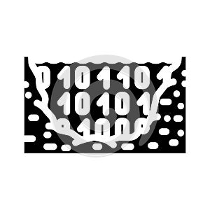 lake big data glyph icon vector illustration