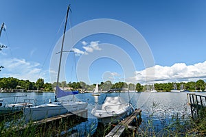The lake of Biscarrosse in the department of Landes, France photo