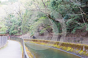 Lake Biwa Canal Biwako Sosui in Yamashina, Kyoto, Japan. Lake Biwa Canal is a waterway in Japan